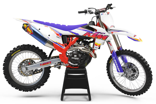 1995 Retro White Graphic Kit KTM